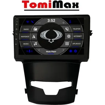 Auto Hi-Fi TomiMax SsangYong Korando Android 14 autorádio s WIFI, GPS, USB, BT HW výbava: QLED 4 Core 2GB+32GB LOW - pouze displej A,C - Model auta: SsangYong Korando 2014-2016, Velikost obrazovky: Dotyková obrazovka: 9"