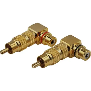 Audio kabel ACV Cinch adaptér 90° - dlouhý 226002 + Prodloužená lhůta na vrácení zboží do 40 dnů