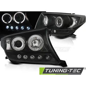Přední světlomet TOYOTA LAND CRUISER FJ200 07-12 ANGEL EYES BLACK