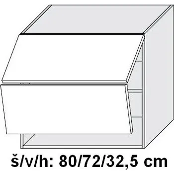 Kuchyňská skříňka Kuchyňská skříňka horní SIGNUM INDIGO W8B AVENTOS/80 - grey