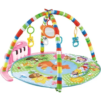 Hrací deka CHIPOLINO Hrací deka s piánkem Happy cangaroo, růžová