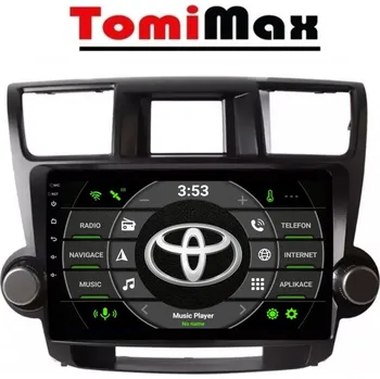 Autorádio TomiMax Toyota Highlander XU40 Android 14 autorádio s WIFI, GPS, USB, BT HW výbava: QLED 4 Core 2GB+32GB LOW - pouze displej A,C - Model auta: Toyota Highlander XU40 2007 - 2013, Velikost obrazovky: Dotyková obrazovka: 10,1"