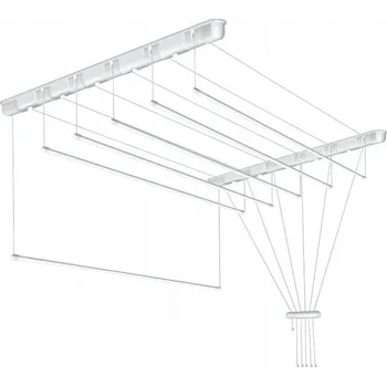 Věšák Erga Erga, stropní věšák na sušení prádla 6x170 cm, bílé, ERG-SEP-10SUSSUF6PP17