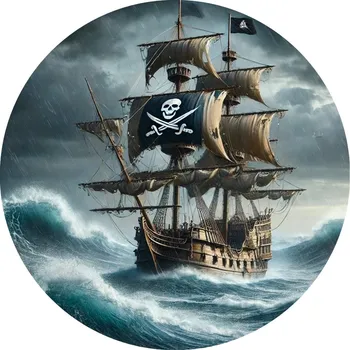 Jedlá dekorace na dort Jedlý papír pirátská loď