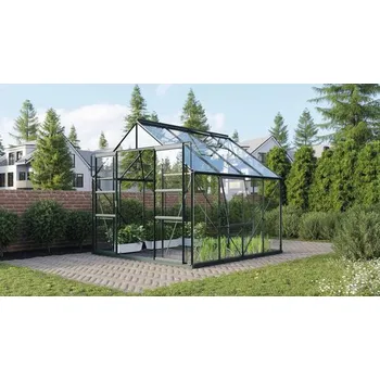 Skleník Skleník Vitavia Meridian 2 6700 skleněný 3 mm 257 x 258 cm zelený