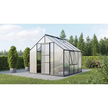 Skleník Skleník Vitavia Meridian 1 6700 polykarbonát 4 mm 257 x 258 cm černý