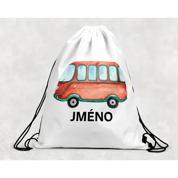 Dětský batoh Domovi Taška na přezůvky se jménem Autobus 30 x 39,5 cm