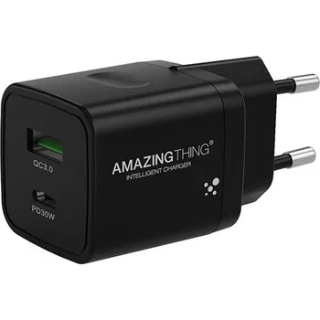 Adaptér Amazing Thing Speed Pro EUPD30WB s funkcí rychlonabíjení Dual 30W černý