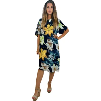 Dámské šaty NOVINKA - Šaty s rukávky Orchidej - modré