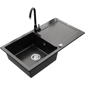 Granitový dřez Mexen Leo set