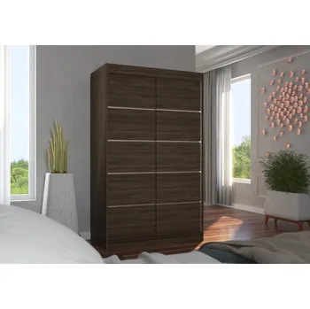 Šatní skříň Skříň s posuvnými dveřmi 120 cm - Riva Barva: Choco