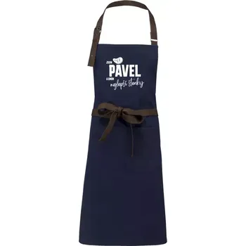 Kuchyňská zástěra Zástěra Kariban Vintage Jsem jméno a umím nejlepší steaky