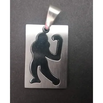 Přívěsek Silueta na destičce - ocelový přívěsek