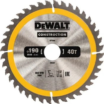 Příslušenství k nářadí DeWALT DT1945 Pilový kotouč 190 x 30 mm, 40 zubů, ATB 10° free_store_pickup