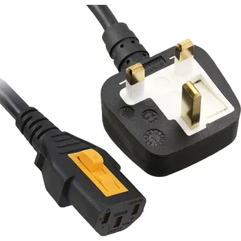 Elektrická zásuvka SCHURTER Kabel 3x1mm2 BS 1363 (G) vidlice,IEC C13 zásuvka PVC 2m 10A