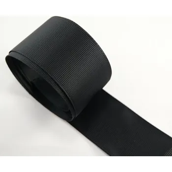 Stuha Rypsová stuha - černá - šířka 4 cm