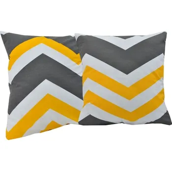 Povlak na dekorativní polštářek Stanex Povlak na polštářek bavlněný Cikcak žlutý (LS192) ROZMĚR: 40 x 40 cm