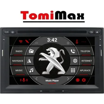 Autorádio TomiMax Peugeot, Citroen Android 14 autorádio s WIFI, GPS, USB, BT HW výbava: 8 Core 4GB+32GB PX HIGH, Velikost obrazovky: Dotyková obrazovka: 7"