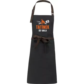 Kuchyňská zástěra Zástěra Kariban Vintage Tatínek šéf grilu