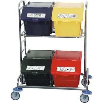 Odpadkový koš Pojízdný stojan JAMBO, centrum na třídění odpadu