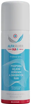 Krytí na ránu Glenmark Alfasilver HA+ práškový sprej 125 ml
