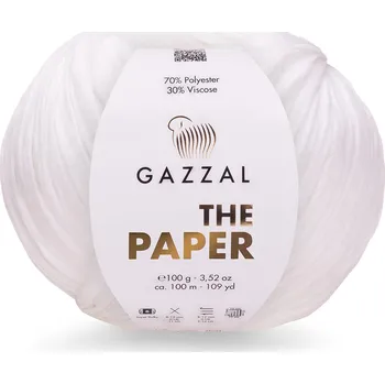 Příze Gazzal The Paper 3969 bílá