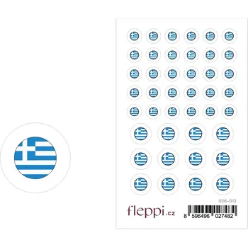 samolepka Fleppi Samolepky vlajky státu - Řecko