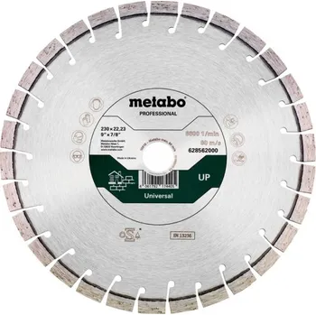 Řezný kotouč METABO Diamantový řezný kotouč 230x22,23mm, "UP", Univerzální "profesionál" 628562000