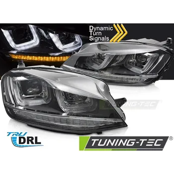 Přední světlomet SVĚTLOMETY LIGHT SEQ BLACK S CHROMOVANOU LINKOU pro VW GOLF 7 13-17