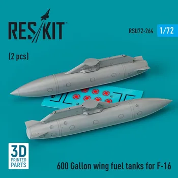 Plastikový model 1/72 600 Gal. wing fuel tanks F-16 (2 pcs.)
