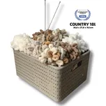 Rotho Plastový košík COUNTRY, rovný, béžový (18l - 37x28x19)