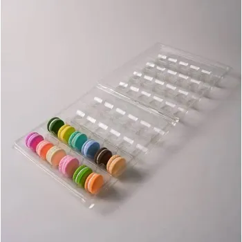 Úložný box Transparentní box na makronky velký