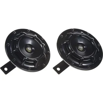 Houkačka Diskový klakson (vysoký a nízký tón), černý, 120mm, 12V