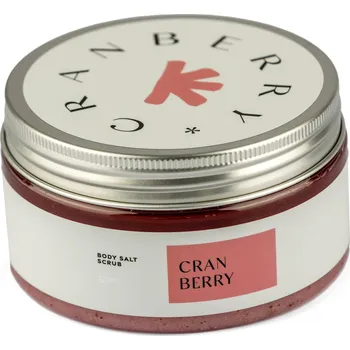 Tělový peeling GREENUM Tělový peeling se solí a aloe vera do sauny - brusinka 320g