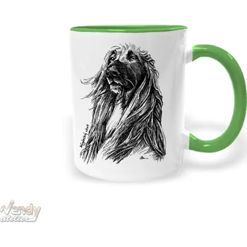 Hrnek - Afgánský chrt Barva: Zelená