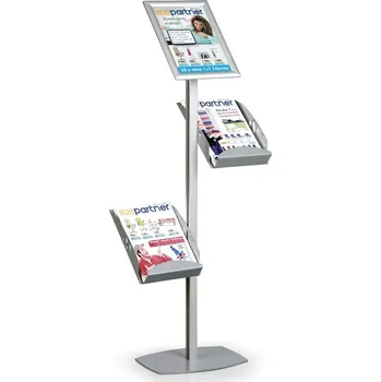 Stojan na prospekty s CLIP rámem A3 + 2x A4