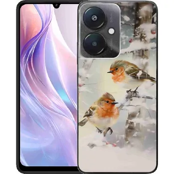 Pouzdro na mobilní telefon Gelový kryt mmCase na Xiaomi Redmi 13C 5G - ptáčci v zimě