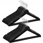 Dřevěná ramínka 42,5 cm, černá, sada 20ks SPRINGOS HG0058