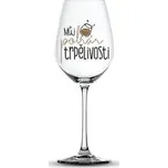 Nekupto Vtipná sklenice na víno s potiskem Můj pohár trpělivosti