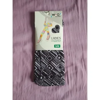 W.D. Černobílé dámské legíny S/M (W•D Super) Barva: černá, bílá, Velikost: S-M