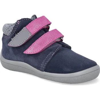 Barefoot dětské kotníkové boty Beda - Ocean Shine užší kotník modré Velikost: 25