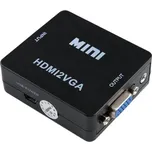 Převodník HDMI2VGA - převodník HDMI na VGA - Černý, nový
