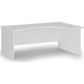 Psací stůl Ergonomický kancelářský psací stůl PRIMO WHITE, 180x120 cm, pravý, bílá
