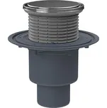 HL podlahová vpust DN50/75/110, svislý odtok, z.u. Primus blue (suchý sifon), kruh d 133 mm/d 112 mm, nerez (HL310PrblueR)