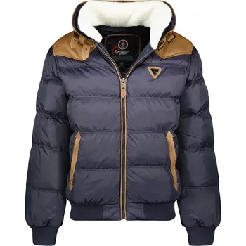 Pánská bunda CANADIAN PEAK bunda pánská BARILLO MEN 001 zimní, límec s kožíškem S tmavě modrá