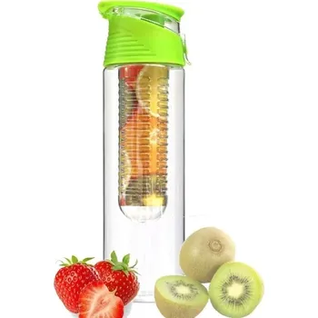 Láhev s filtrem na ovoce | láhev s difúzerem - Zelená,800ml