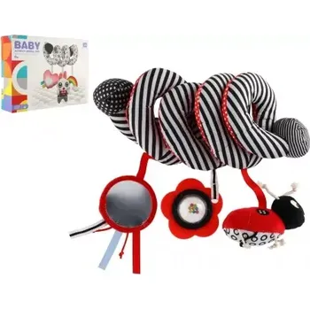 Hračka pro nejmenší Závěs/Spirála na postýlku plyš s chrastítky v krabici 33x25x8cm 0m+ (00861253)