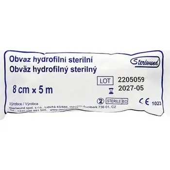 Zdravotnický materiál Obin.hydrofil.pletené ster.8cmx5m/1ks Steriwund