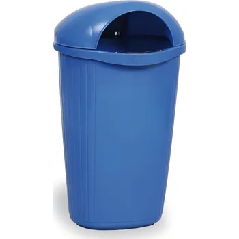 Venkovní odpadkový koš Venkovní odpadkový koš na sloupek DINOVA, 50 l, modrý