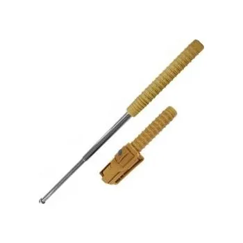 Teleskopický obušek Obušek teleskopický 45cm/18 kalený PÍSKOVÝ STŘÍBRNÝ